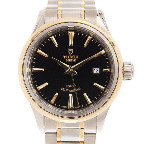 Tudor Style Automatic Black Dial Ladies Watch