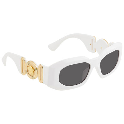 Versace Irregular Sunglasses – White/Dark Gray (VE4425U)