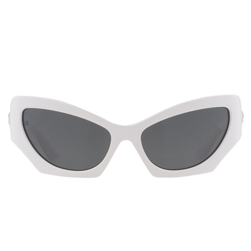 Versace Cat Eye Sunglasses – White/Dark Grey (VE4450)