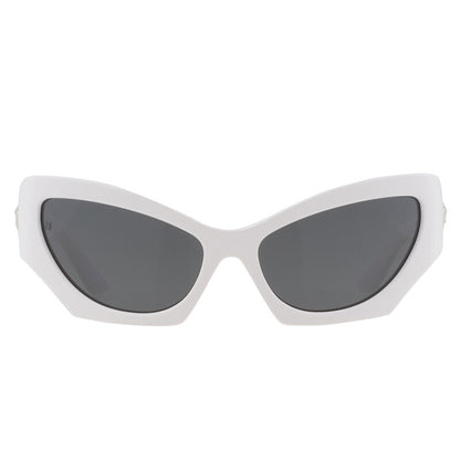 Versace Cat Eye Sunglasses – White/Dark Grey (VE4450)