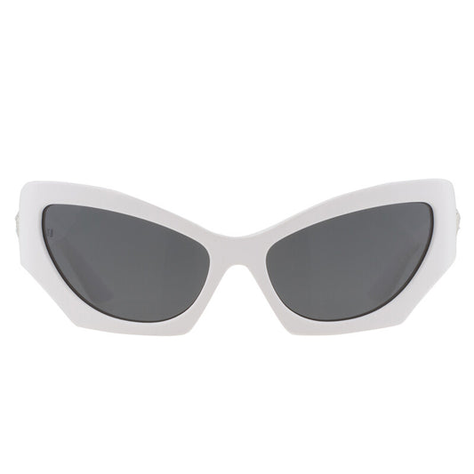Versace Cat Eye Sunglasses – White/Dark Grey (VE4450)