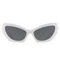 Versace Cat Eye Sunglasses – White/Dark Grey (VE4450)