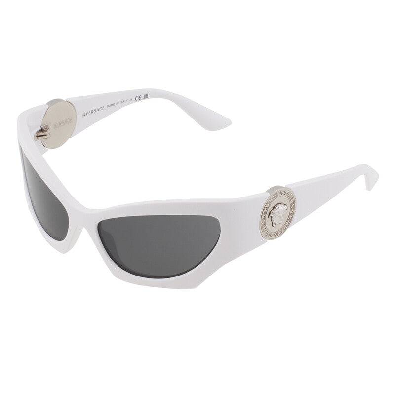 Versace Cat Eye Sunglasses – White/Dark Grey (VE4450)