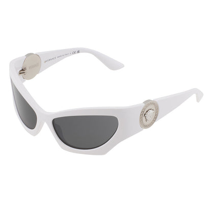 Versace Cat Eye Sunglasses – White/Dark Grey (VE4450)