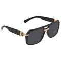 Versace  Dark Grey Geometric Men's Sunglasses
