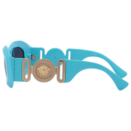 Versace Dark Grey Irregular Men's Sunglasses