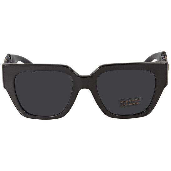 Versace  Dark Grey Square Ladies Sunglasses