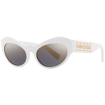 Versace Cat Eye Sunglasses – White/Grey Mirror Gradient (VE4356)