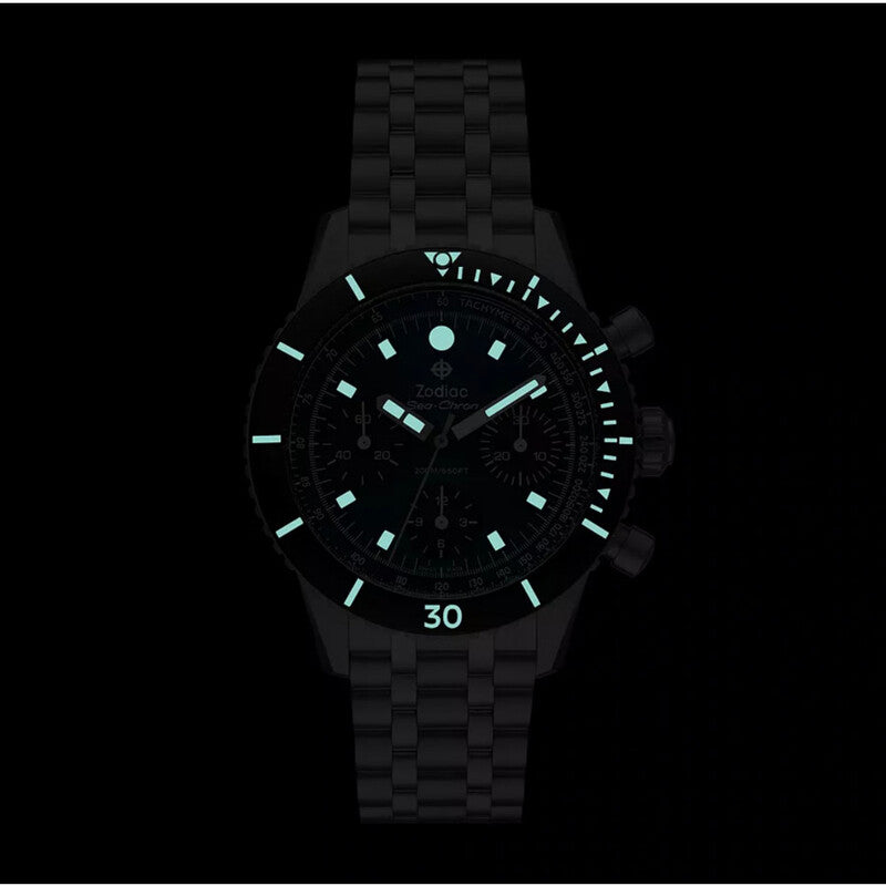 Zodiac Sea-Chron Automatic Men's Blue Dial Stainless Steel Chronograph Watch
